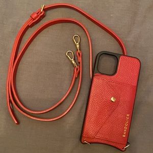 Hailey Bandolier case for iPhone 11 Pro - Strap included. Red. Like New. Chic.